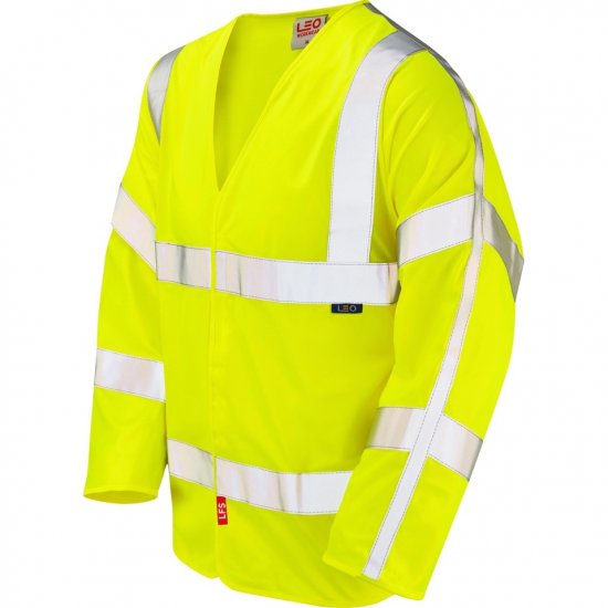 Leo Parkham Ecoviz Lfs Sleeved Waistcoat Hi-Vis Yellow - Työvaatteet - Miesten Työvaatteet Isot Koot - 2XL-10XL