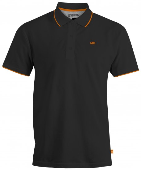 Motley Denim Helsinki Polo Black - Pikeepaidat - Miesten isot pikeepaidat
