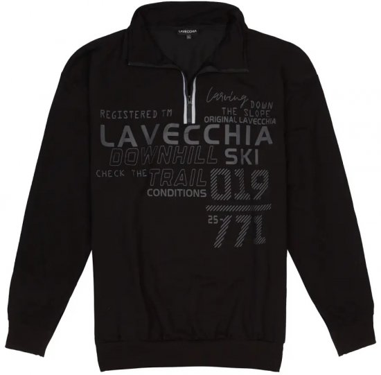Lavecchia 2029 Sweatshirt Black - Hupparit ja collegepaidat - Miesten hupparit ja collegepaidat isot koot