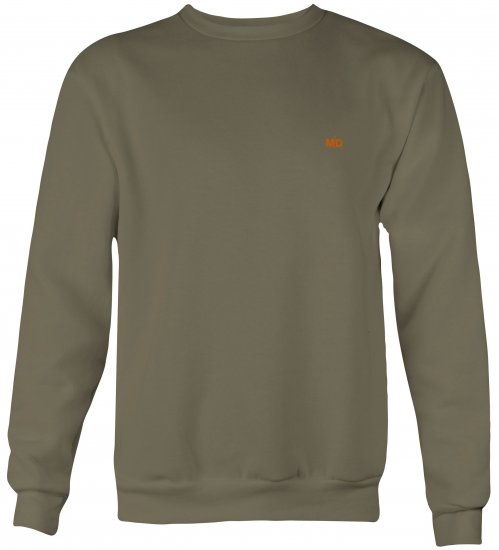 Motley Denim Oslo Sweatshirt Dark Khaki - Hupparit ja collegepaidat - Miesten hupparit ja collegepaidat isot koot