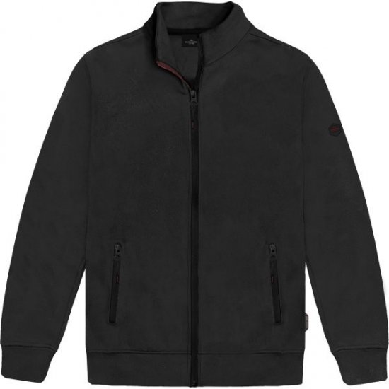 Double Outfitters MTOP-1158 Vetoketjullinen collegetakki Musta - Hupparit ja collegepaidat - Miesten hupparit ja collegepaidat isot koot