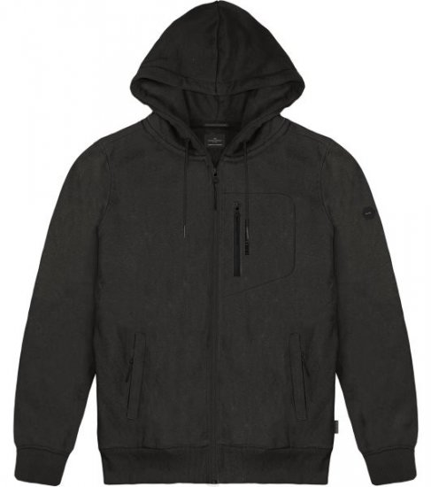 Double Outfitters MTOP-1160 Vetoketjullinen huppari Musta - Hupparit ja collegepaidat - Miesten hupparit ja collegepaidat isot koot