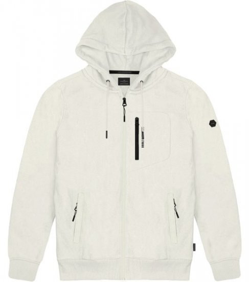 Double Outfitters MTOP-1160 Vetoketjullinen huppari Valkoinen - Hupparit ja collegepaidat - Miesten hupparit ja collegepaidat isot koot