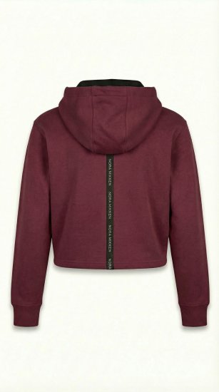 Nora Mikken KAMILLA Cropped Hoodie Burgundy - NAISTEN VAATTEET XS-XXL - 
