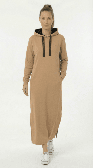 Nora Mikken MARTINA Maxi Hoodie Dress Camel - NAISTEN VAATTEET XS-XXL - 