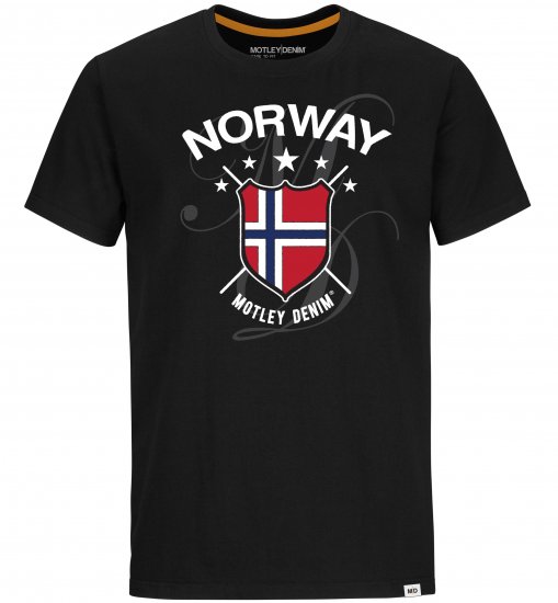 Motley Denim Norway T-shirt Black - T-paidat - Isot T-paidat 2XL – 14XL
