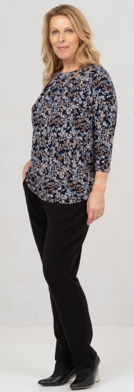 Scandinavian Caramel Tiny Flower Petals Blouse Light Blue - Painetut T-paidat naisille - 