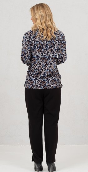 Scandinavian Caramel Tiny Flower Petals Blouse Light Blue - Painetut T-paidat naisille - 