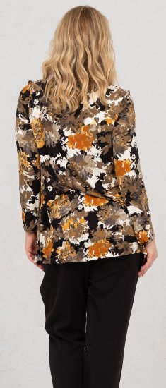 Scandinavian Caramel Flower Petals Tunic Orange and Brown - Painetut T-paidat naisille - 
