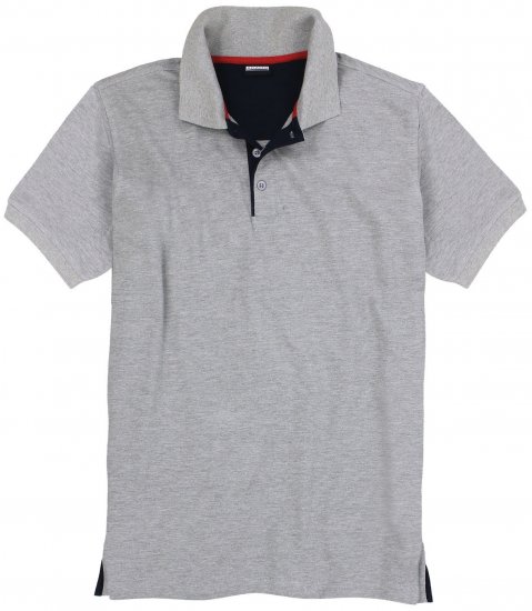 Adamo Pablo Comfort fit Polo Shirt Grey - Pikeepaidat - Miesten isot pikeepaidat