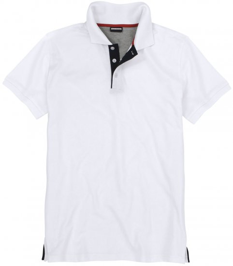 Adamo Pablo Comfort fit Polo Shirt White - Pikeepaidat - Miesten isot pikeepaidat