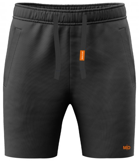 Motley Denim Paris Sweatshorts Charcoal - Collegehousut ja collegeshortsit - Miesten Isot collegehousut ja collegeshortsit