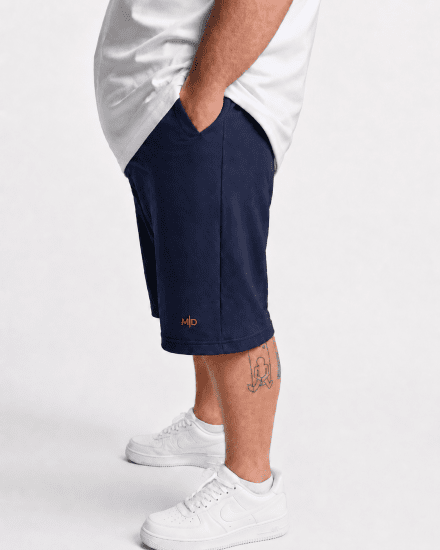 Motley Denim Paris Sweatshorts Dark Indigo - Collegehousut ja collegeshortsit - Miesten Isot collegehousut ja collegeshortsit