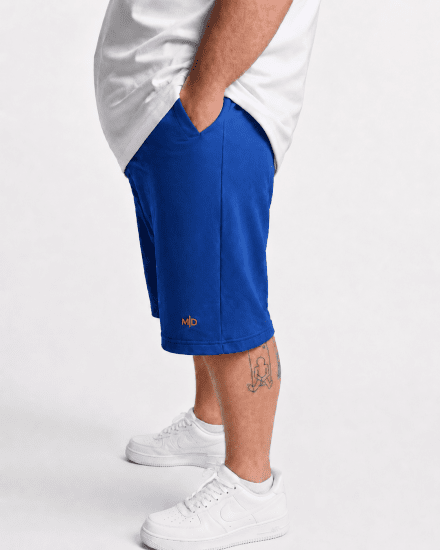 Motley Denim Paris Sweatshorts Royal Blue - Collegehousut ja collegeshortsit - Miesten Isot collegehousut ja collegeshortsit
