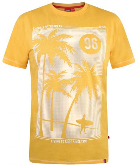 D555 Kansas T-shirt Yellow - T-paidat - Isot T-paidat 2XL – 14XL