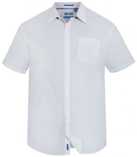 D555 Delmar Easy Iron Paita Valkoinen - Kauluspaidat - Miesten isot kauluspaidat 2XL – 8XL