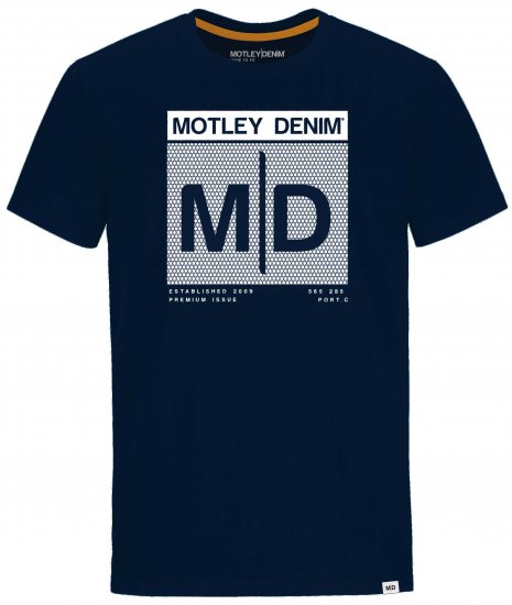Motley Denim Poole T-shirt Navy - T-paidat - Isot T-paidat 2XL – 14XL
