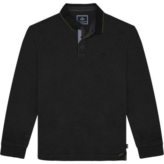 Double Outfitters PS-3098 Polo Shirt Print Black - Pikeepaidat - Miesten isot pikeepaidat