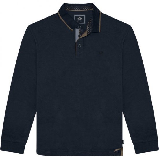 Double Outfitters PS-3098 Polo Shirt Print Navy - Pikeepaidat - Miesten isot pikeepaidat