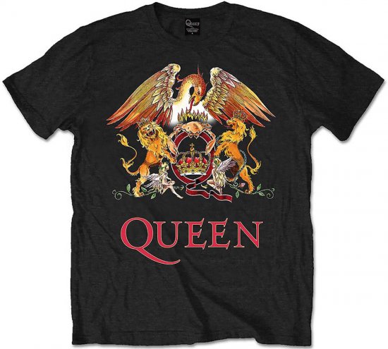 Queen Classic Crest T-shirt Black - T-paidat - Isot T-paidat 2XL – 14XL