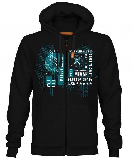 Motley Denim Reading Hoodie Black - Hupparit ja Collegepaidat - Miesten hupparit ja collegepaidat isot koot