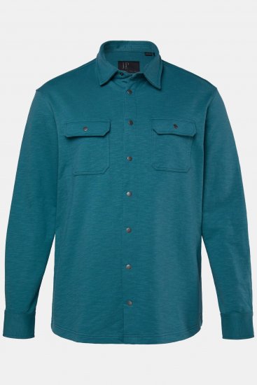 JP1880 Jersey Shirt Long Sleeve Modern Fit Blue - Kauluspaidat - Miesten isot kauluspaidat 2XL – 8XL