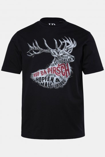 JP1880 T-Shirt Elk Print Black - T-paidat - Isot T-paidat 2XL – 14XL