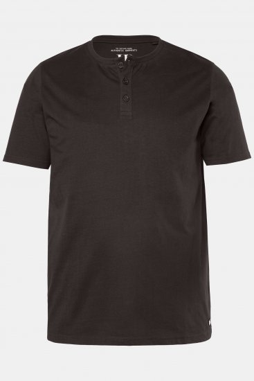 JP1880 Henley Basic T-Shirt with Buttons Brown - T-paidat - Isot T-paidat 2XL – 14XL