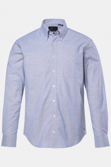 JP1880 Oxford Shirt Flexnamic Long Sleeve Grey - Kauluspaidat - Miesten isot kauluspaidat 2XL – 8XL