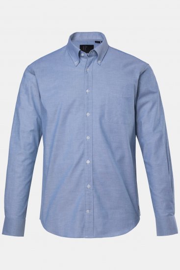 JP1880 Oxford Shirt Flexnamic Long Sleeve Ash Turquoise - Kauluspaidat - Miesten isot kauluspaidat 2XL – 8XL