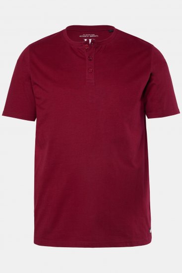 JP1880 Henley Basic T-shirt with Buttons Red - T-paidat - Isot T-paidat 2XL – 14XL