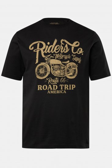 JP1880 T-Shirt Motorcycle Print Black - T-paidat - Isot T-paidat 2XL – 14XL