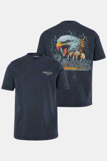 JP1880 T-Shirt Short Sleeve Back Print Vintage Black - T-paidat - Isot T-paidat 2XL – 14XL