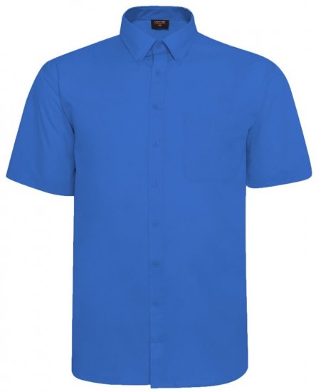 Espionage SH149 sininen lyhythihainen kauluspaita - Kauluspaidat - Miesten isot kauluspaidat 2XL – 8XL