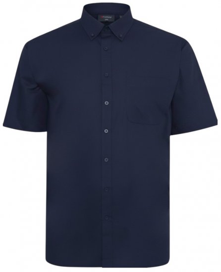 Espionage SH149 Plain Short Sleeve Shirt Navy - Kauluspaidat - Miesten isot kauluspaidat 2XL – 8XL