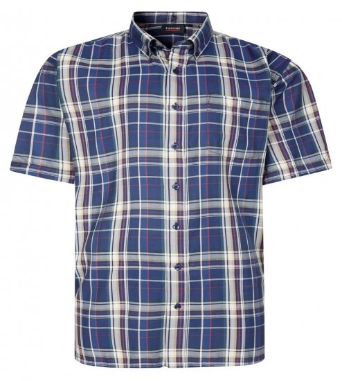Espionage SH447 Ruudullinen paita tummansininen - Kauluspaidat - Miesten isot kauluspaidat 2XL – 8XL