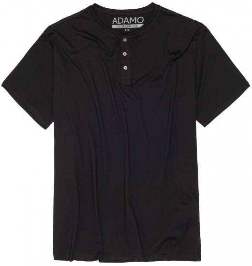Adamo Silas Regular fit Serafino T-shirt Black - T-paidat - Isot T-paidat 2XL – 14XL