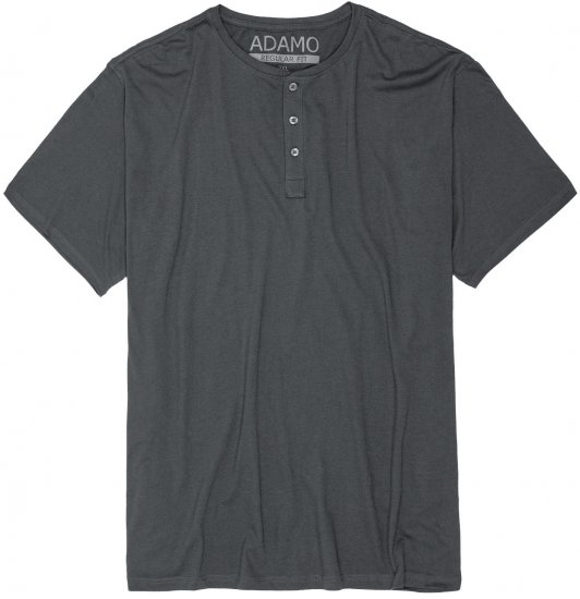 Adamo Silas Regular fit Serafino T-shirt Charcoal - T-paidat - Isot T-paidat 2XL – 14XL