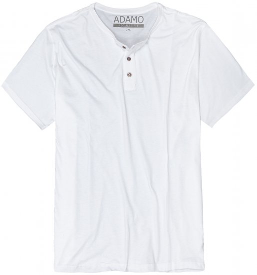 Adamo Silas Regular fit Serafino T-shirt White - T-paidat - Isot T-paidat 2XL – 14XL