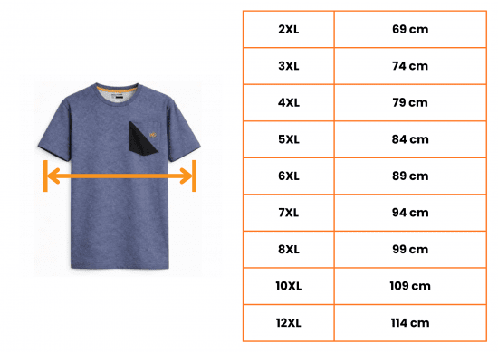 Motley Denim Milan T-paita Vaalea indigo - T-paidat - Isot T-paidat 2XL – 14XL