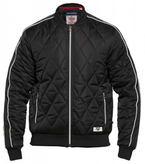 D555 Skipton Quilted Bomber Jacket Black - Takit - Miesten Takit, isot koot – 2XL – 12XL