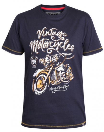 D555 Slater T-shirt Navy - T-paidat - Isot T-paidat 2XL – 14XL