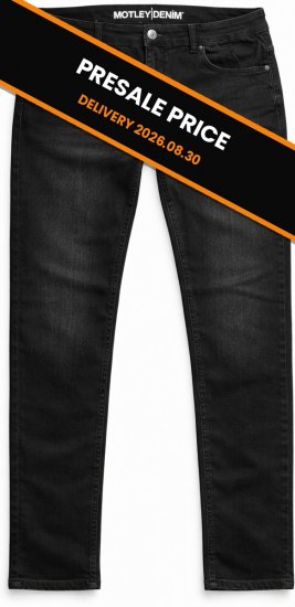 Motley Denim Soho 5-Pocket Jeans Black - Farkut ja housut - Miesten isot farkut ja isot housut W40-W70