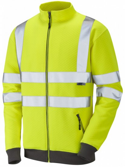 Leo Libbaton Track Top Hi-Vis Yellow - Työvaatteet - Miesten Työvaatteet Isot Koot - 2XL-10XL