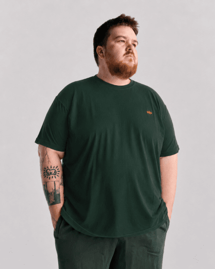 Motley Denim Stockholm T-shirt Racing Green - T-paidat - Isot T-paidat 2XL – 14XL