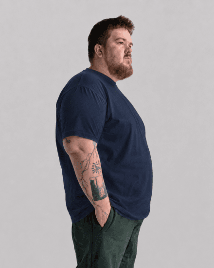 Motley Denim Stockholm T-shirt Dark Indigo - T-paidat - Isot T-paidat 2XL – 14XL