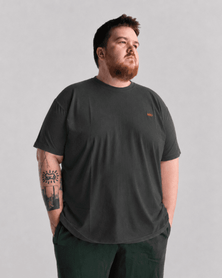 Motley Denim Stockholm T-shirt Charcoal - T-paidat - Isot T-paidat 2XL – 14XL