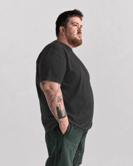 Motley Denim Stockholm T-shirt Charcoal - T-paidat - Isot T-paidat 2XL – 14XL