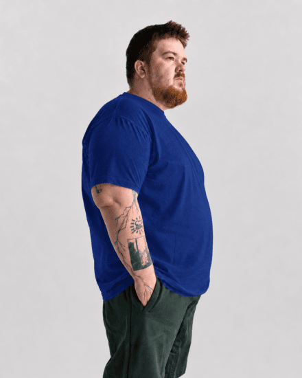 Motley Denim Stockholm T-shirt Royal Blue - T-paidat - Isot T-paidat 2XL – 14XL