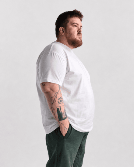Motley Denim Stockholm T-shirt White - T-paidat - Isot T-paidat 2XL – 14XL